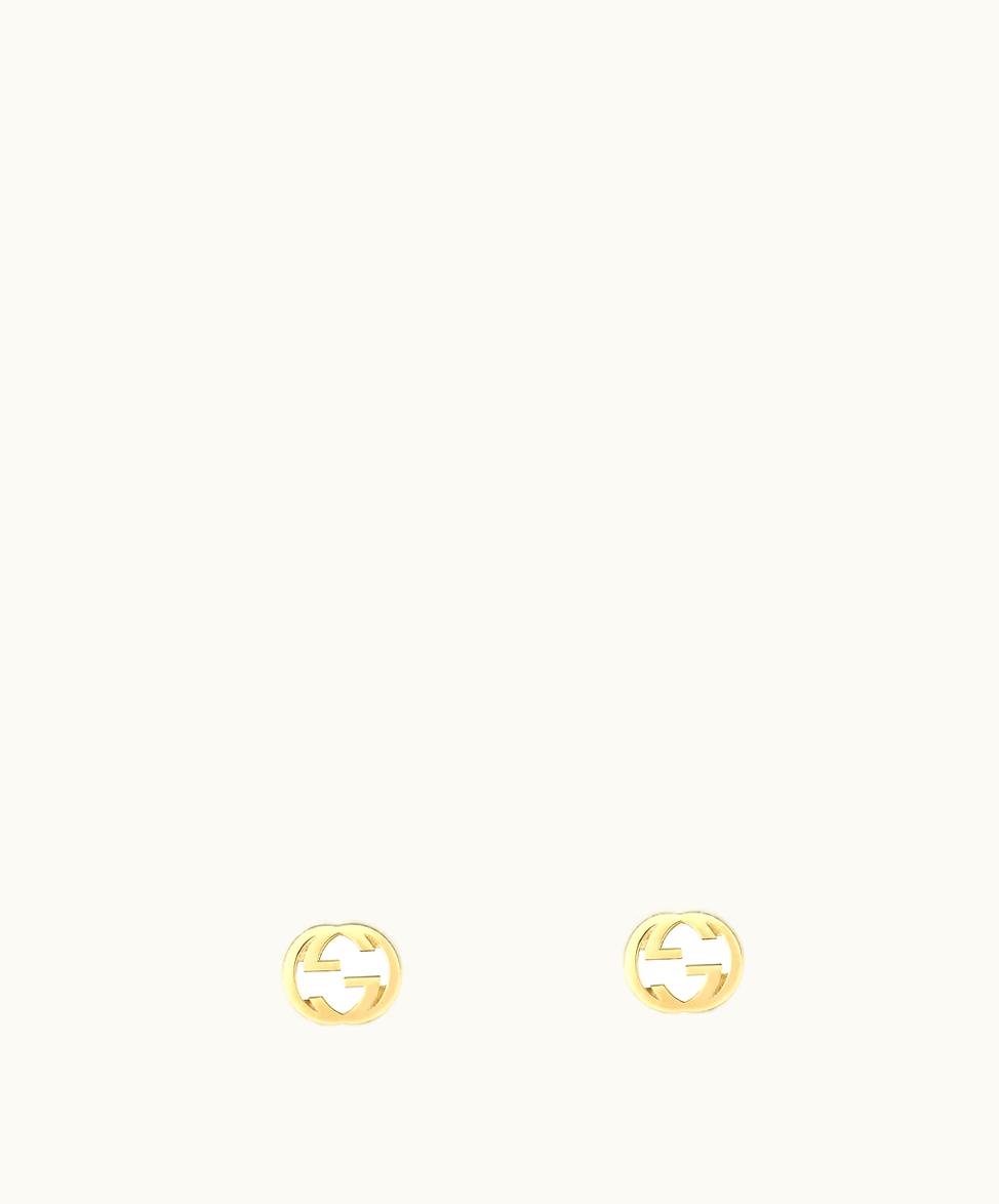 Gucci Gucci Interlocking G Stud Earrings 18k Yellow Gold