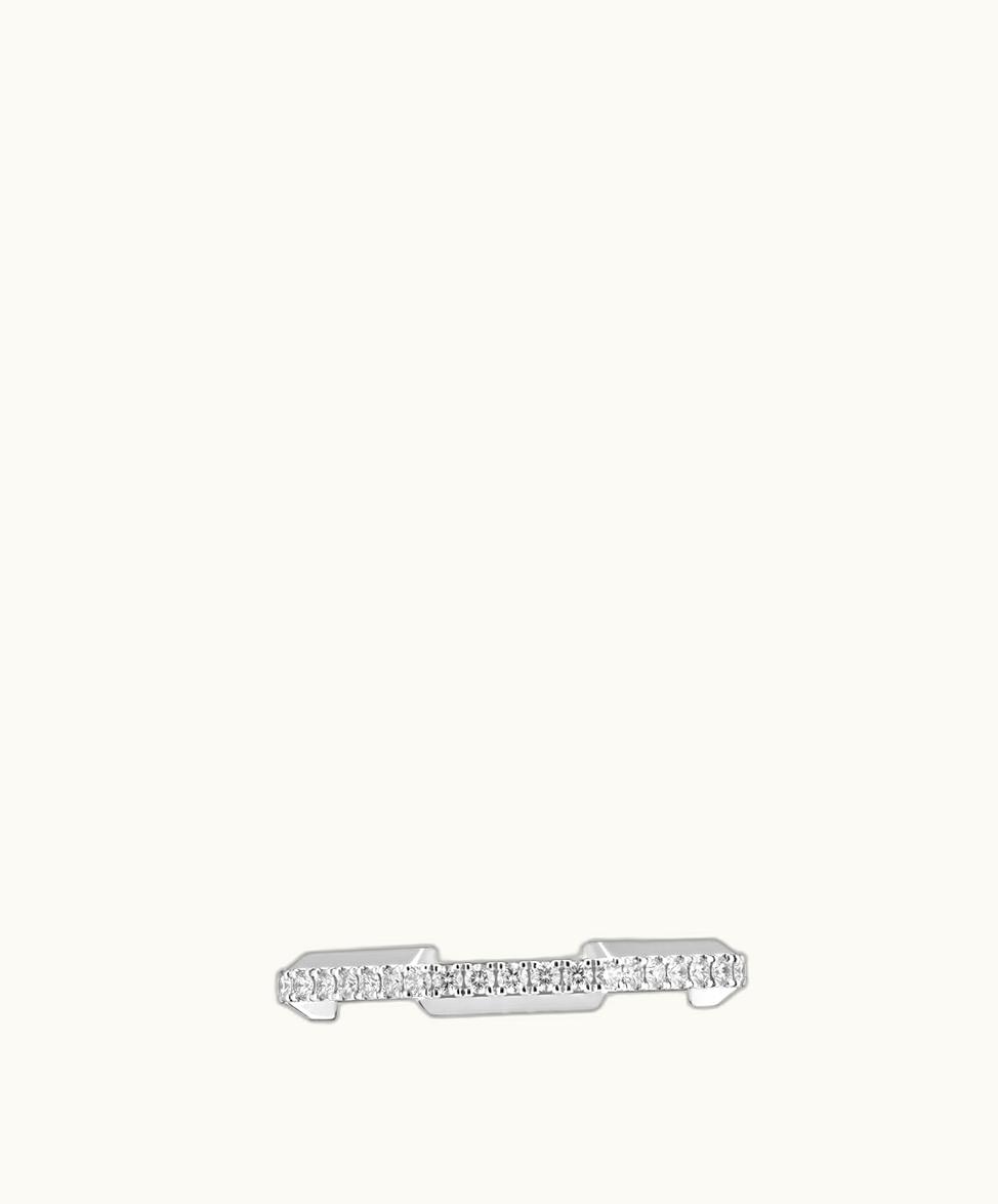 Gucci Gucci Link To Love Diamond Ring 18k White Gold