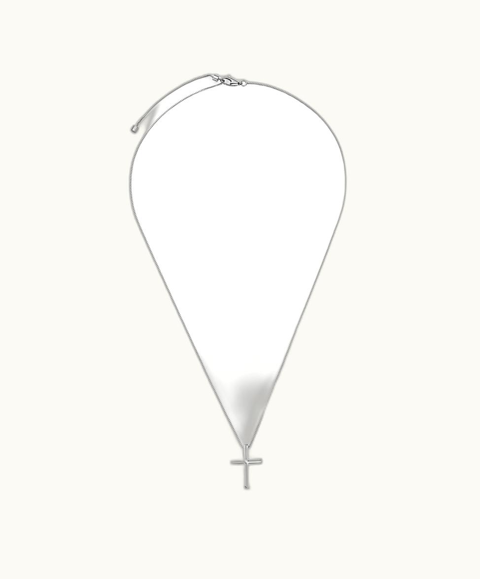 Gucci Gucci Link To Love Cross Necklace 18k White Gold