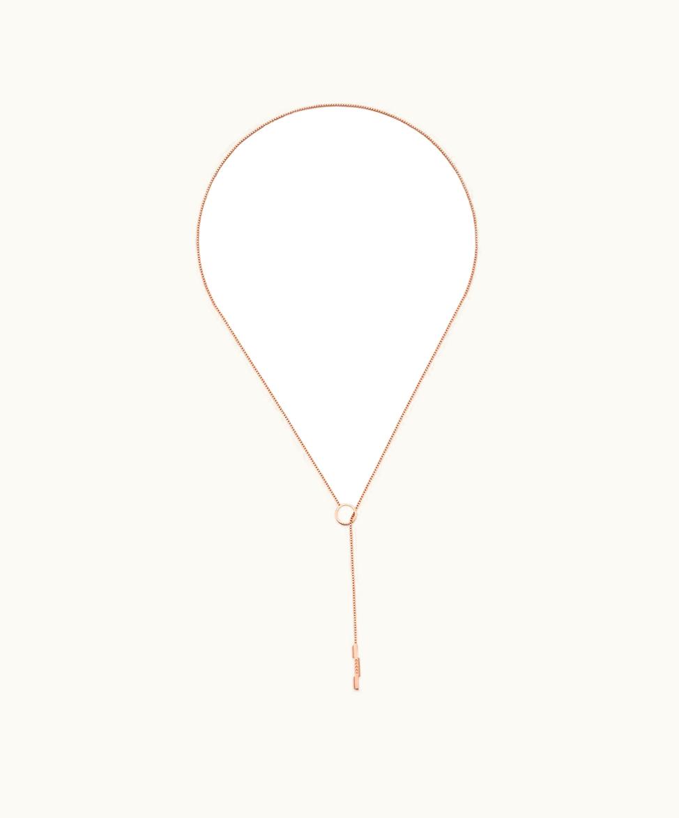 Gucci Gucci Link To Love Lariat Necklace 18k Rose Gold