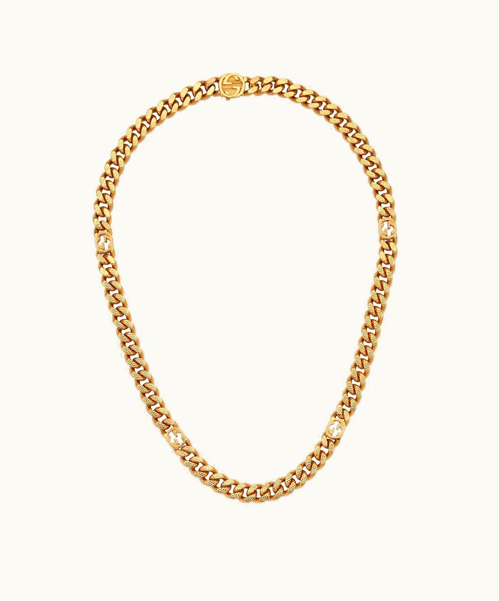 Gucci Gucci Necklace With Interlocking G Yellow Gold-Toned Metal