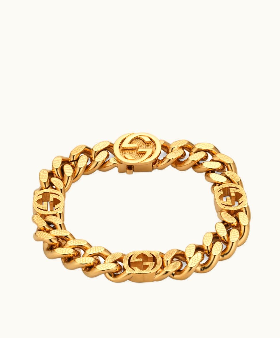 Gucci Gucci Bracelet With Interlocking G Yellow Gold-Toned Metal