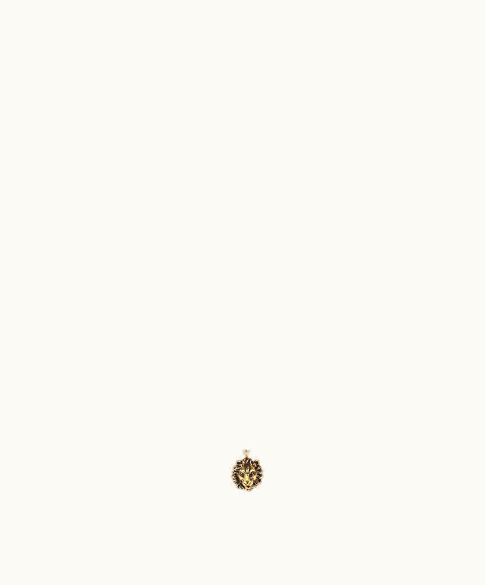 Gucci Gucci Necklace With Lion Head Pendant Aged Gold Finish