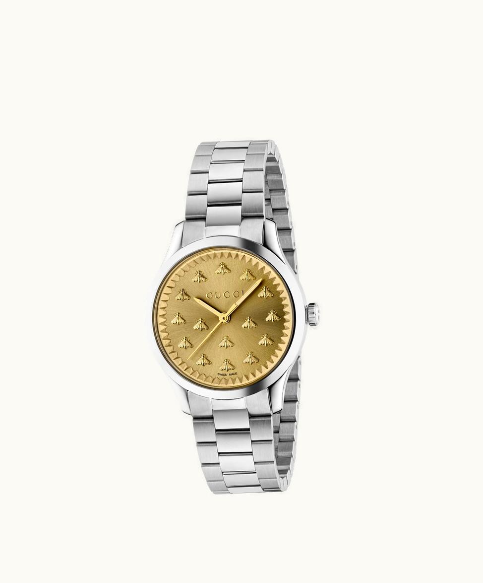 Gucci Gucci G-Timeless Watch With Bees, 32 MM Steel 704961I16009812