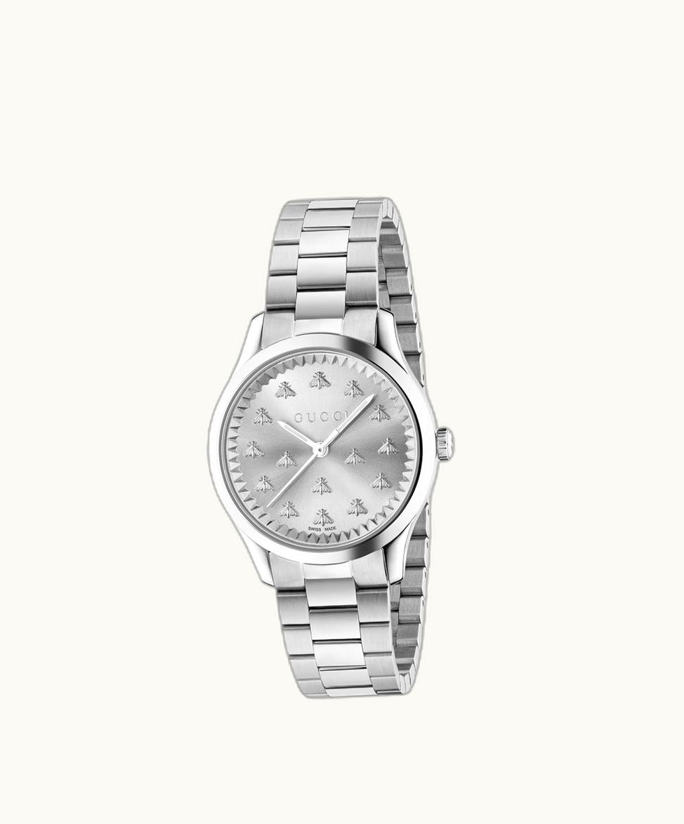 Gucci Gucci G-Timeless Watch With Bees, 32 MM Steel 704389I16001108