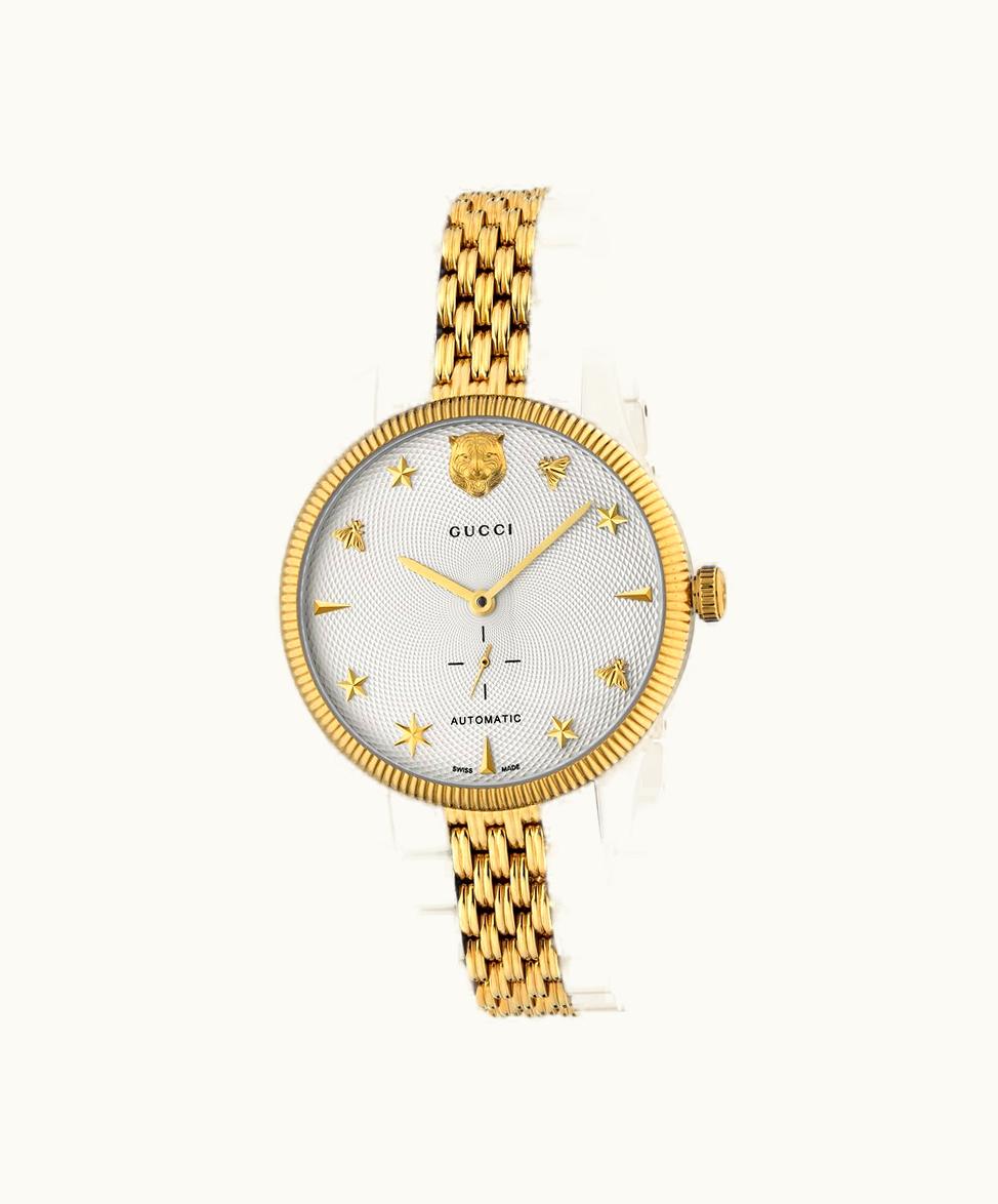 Gucci Gucci G-Timeless Watch, 40mm Steel And Yellow Gold Pvd