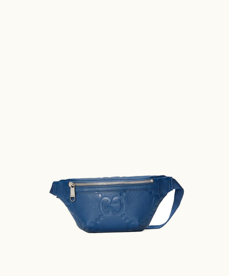 Gucci Gucci Jumbo GG Small Belt Bag Blue Leather