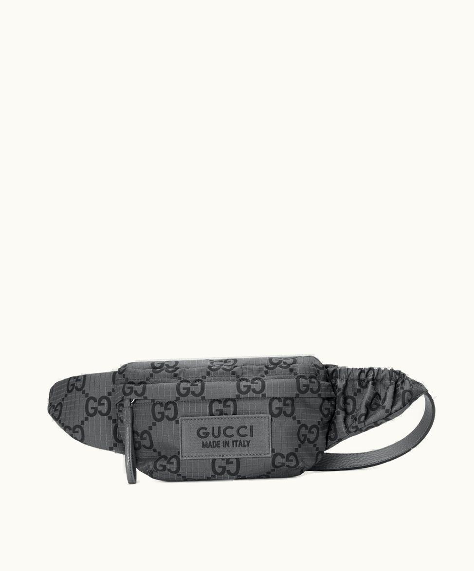 Gucci Gucci Large GG Ripstop Belt Bag Dark Grey And Black Ripstop