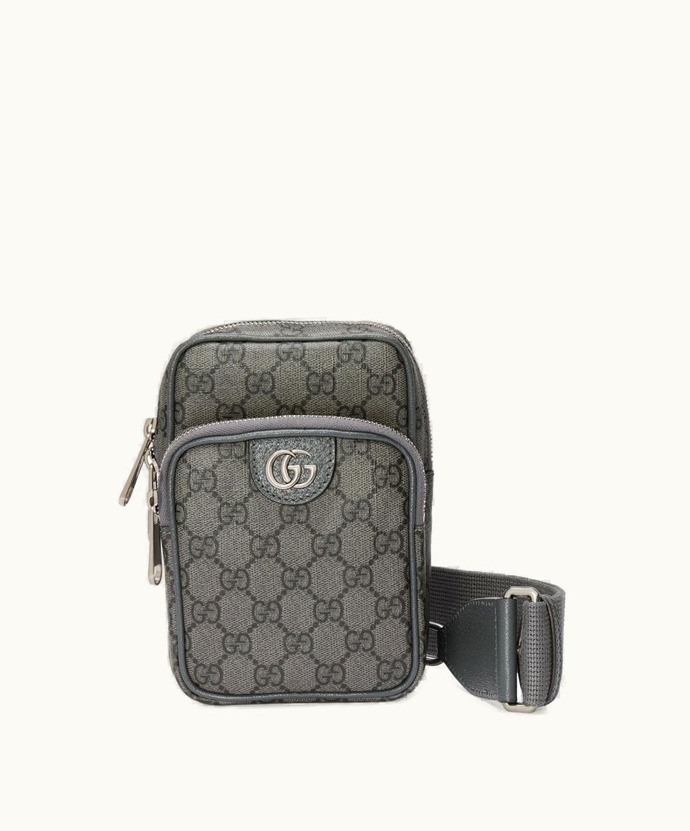 Gucci Gucci Ophidia Mini Bag Grey And Black GG Supreme