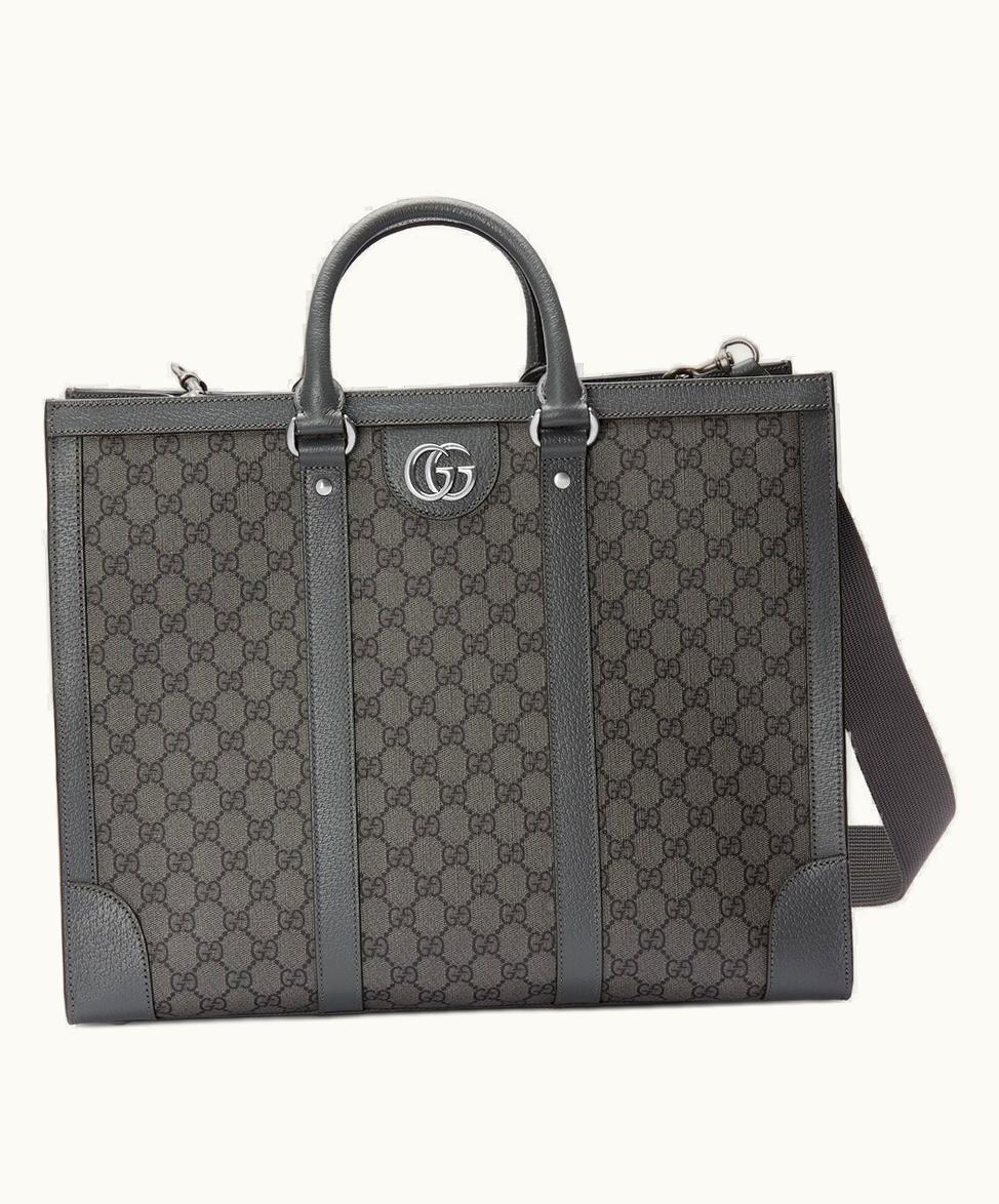 Gucci Gucci Ophidia Large Tote Bag Grey And Black Supreme