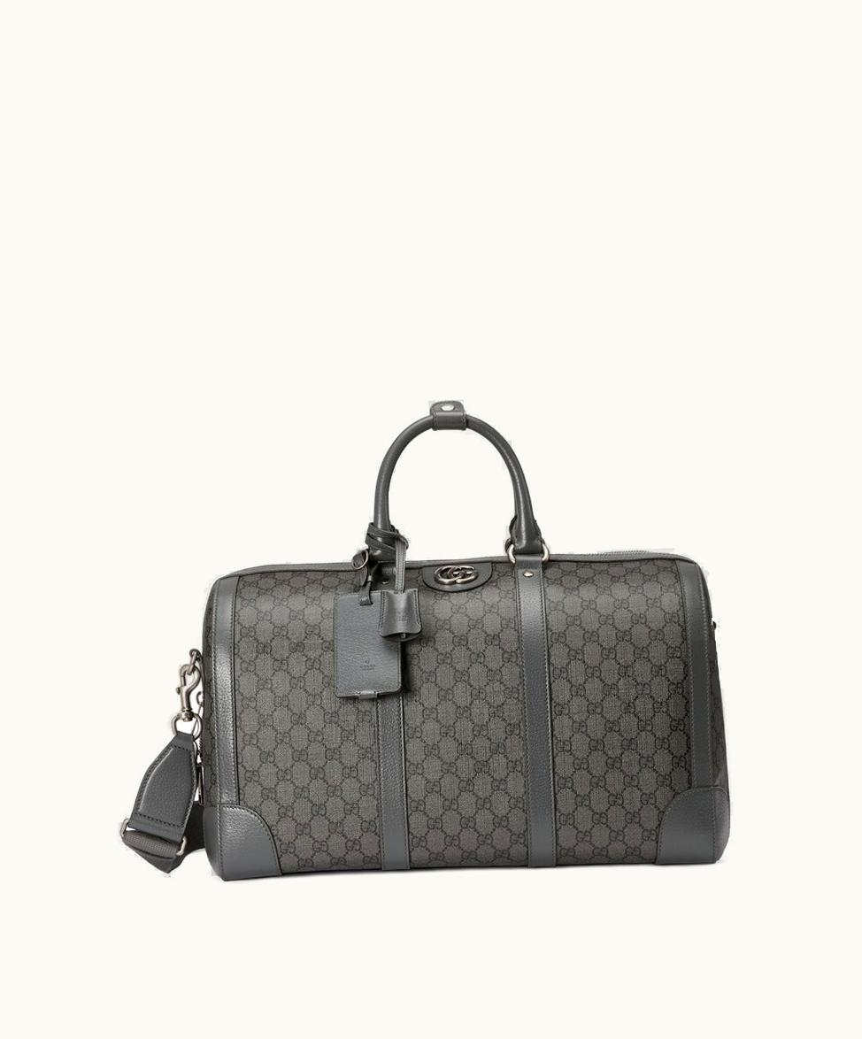 Gucci Gucci Ophidia Small Duffle Bag Grey And Black Supreme