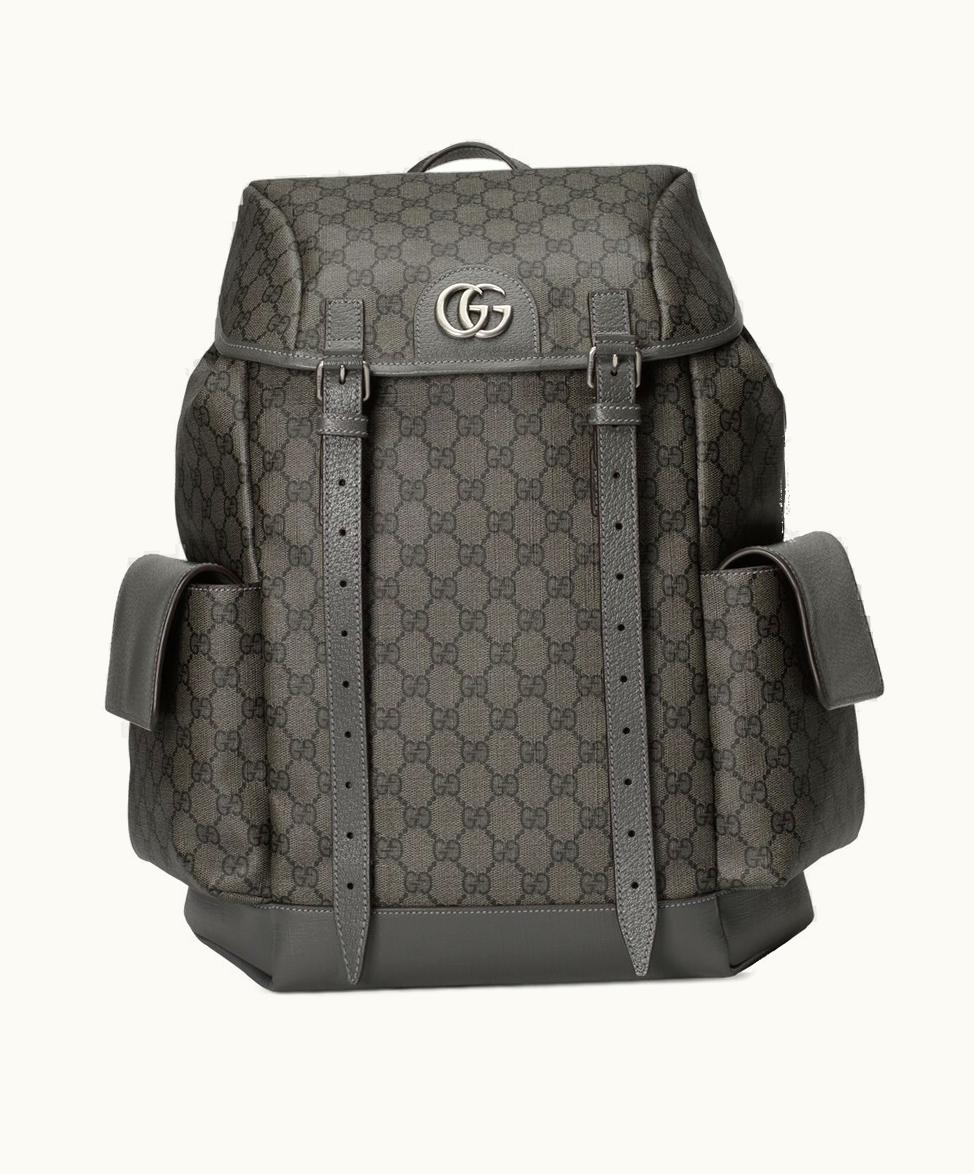 Gucci Gucci Ophidia GG Medium Backpack Grey & Black Supreme Canvas
