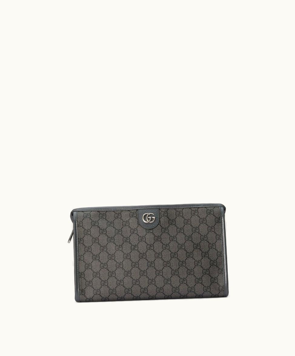 Gucci Gucci Ophidia GG Supreme Toiletry Case Grey And Black