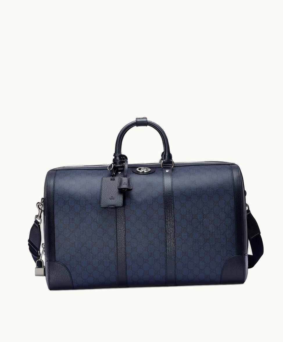 Gucci Gucci Ophidia Large Duffle Bag Blue And Black Supreme