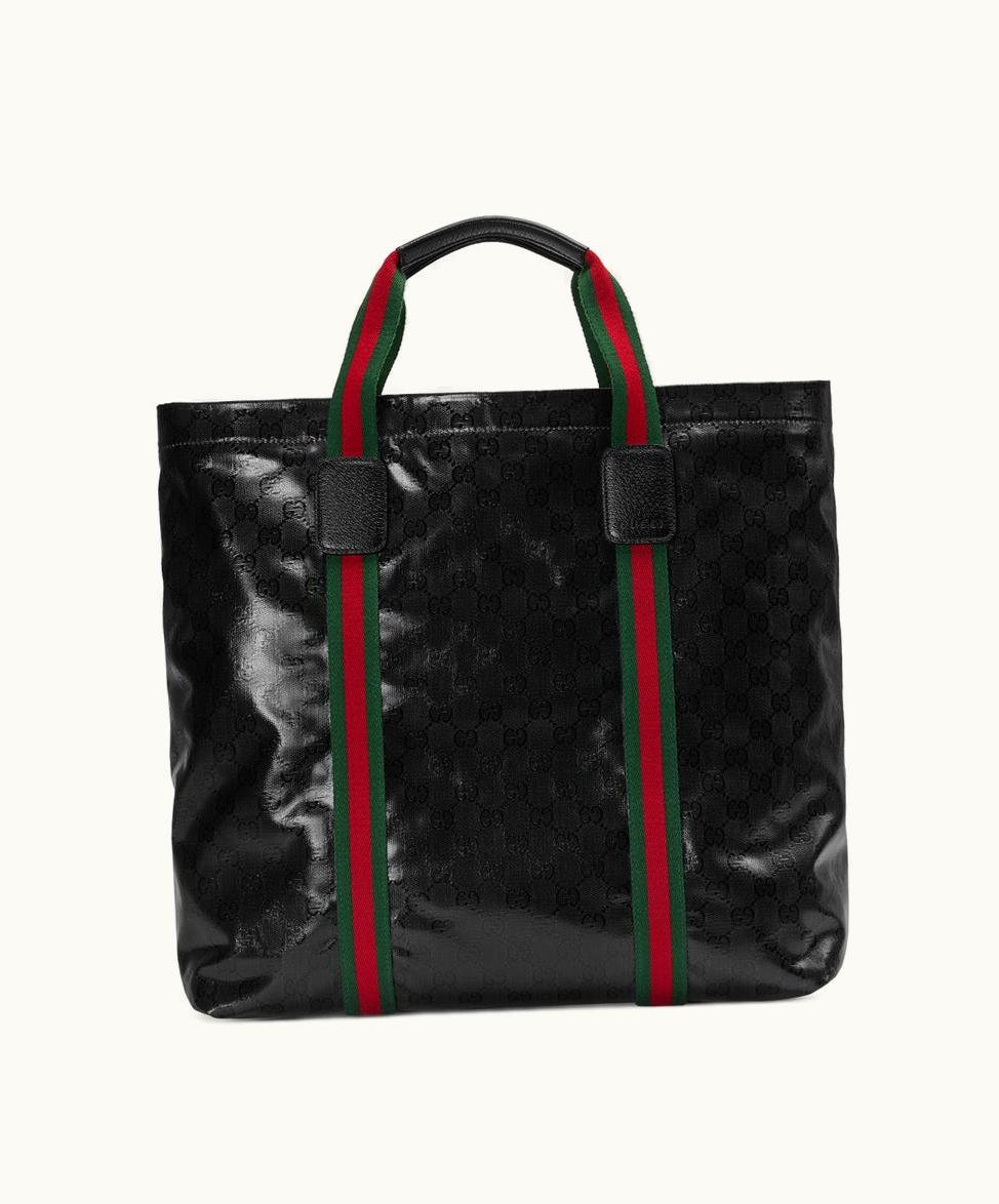 Gucci Gucci GG Crystal Medium Tote Bag Black GG Crystal Canvas