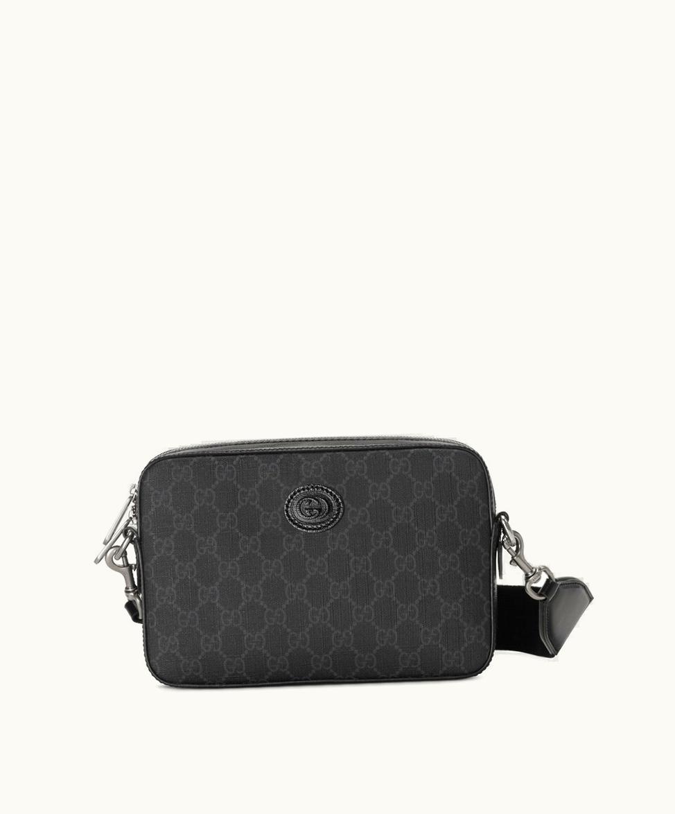 Gucci Gucci Crossbody Bag With Interlocking G Black Supreme