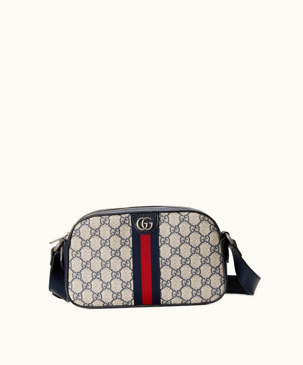 Gucci Gucci Ophidia GG Crossbody Bag Beige And Blue GG Supreme
