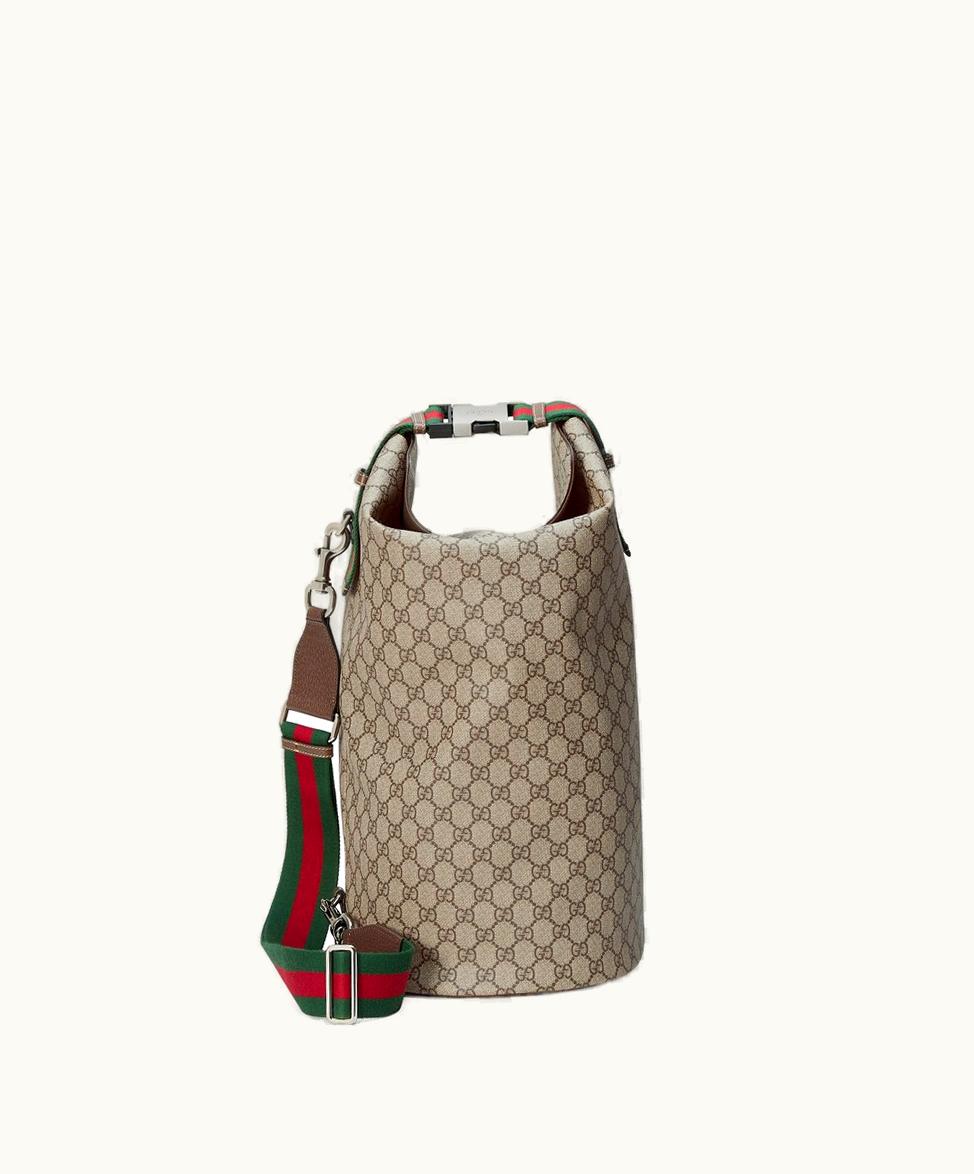 Gucci Gucci Top Handle GG Duffle Bag Beige And Ebony GG Supreme