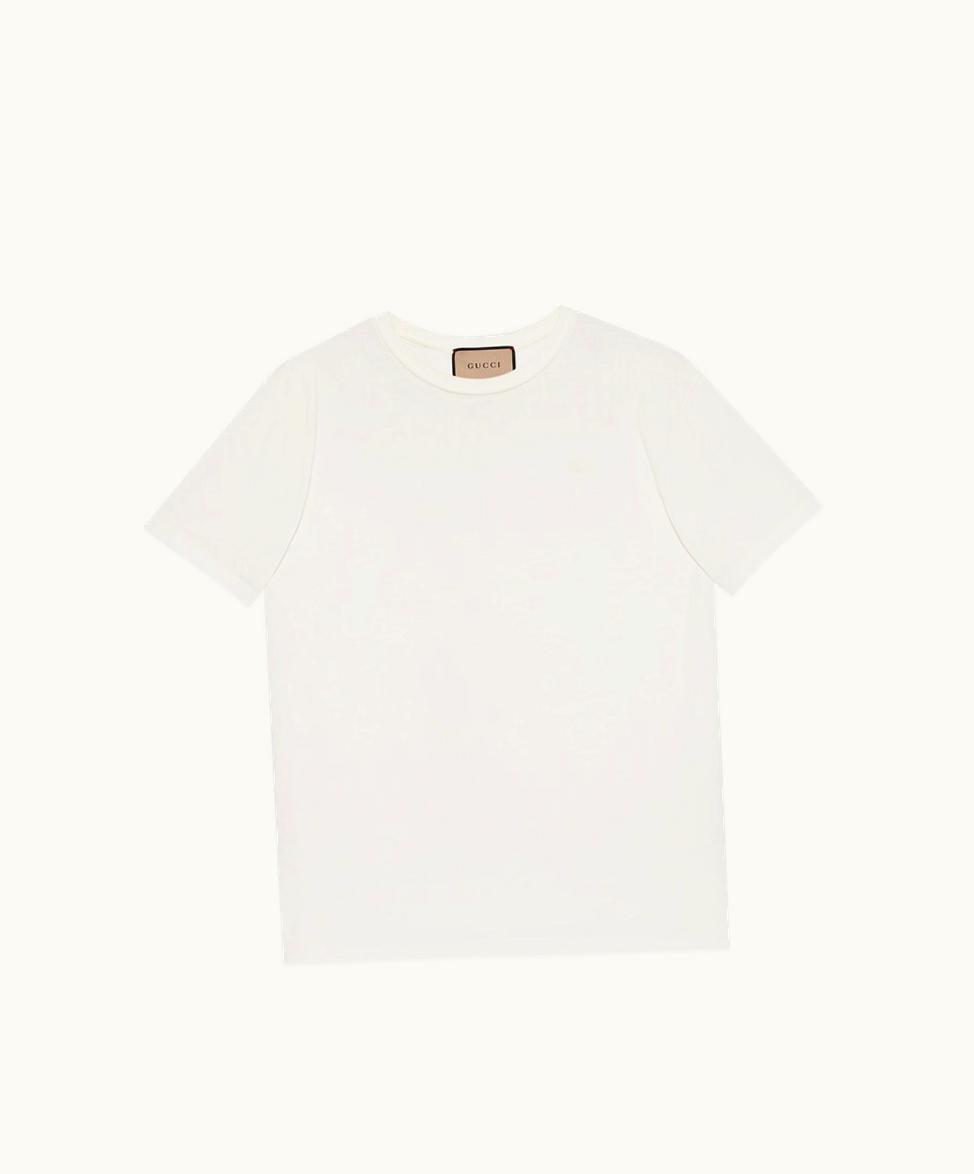 Gucci Gucci Cotton Jersey T-shirt With Double G White