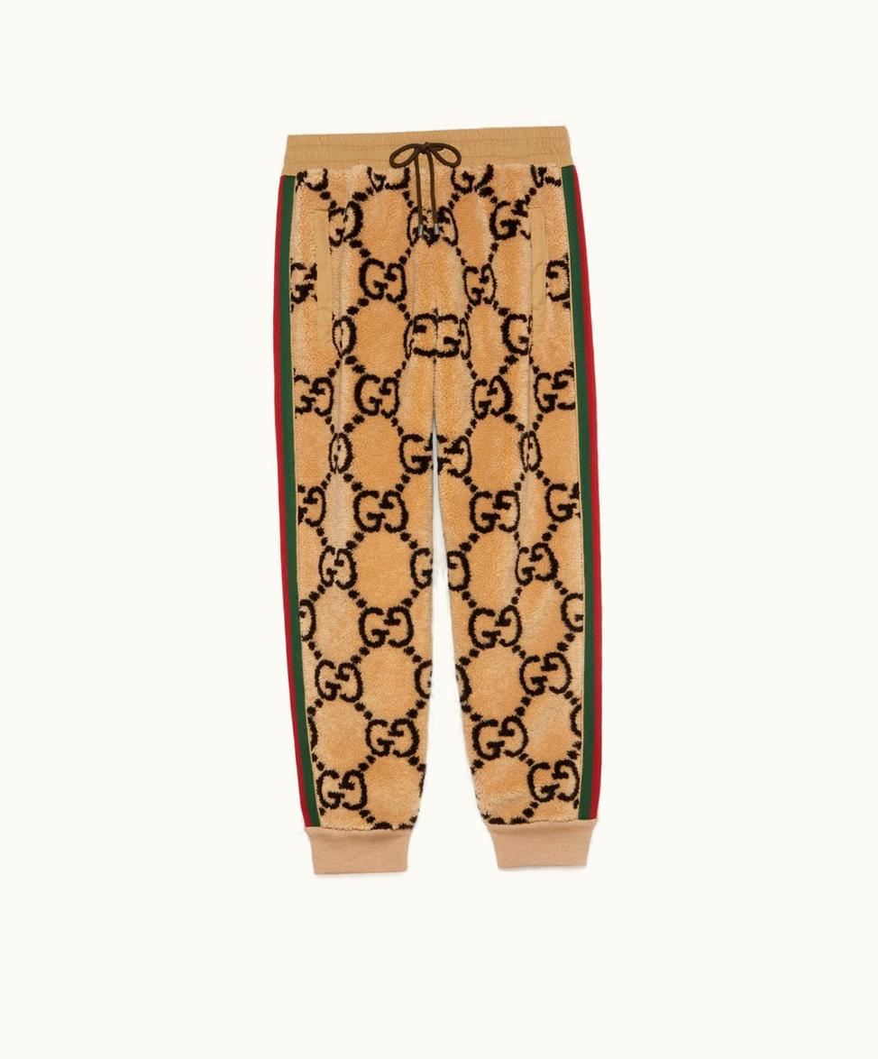 Gucci Gucci GG Jacquard Track Bottoms Beige And Ebony