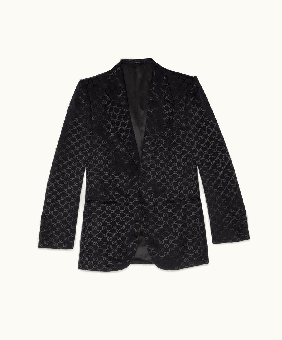 Gucci Gucci GG Cotton Viscose Formal Jacket Black