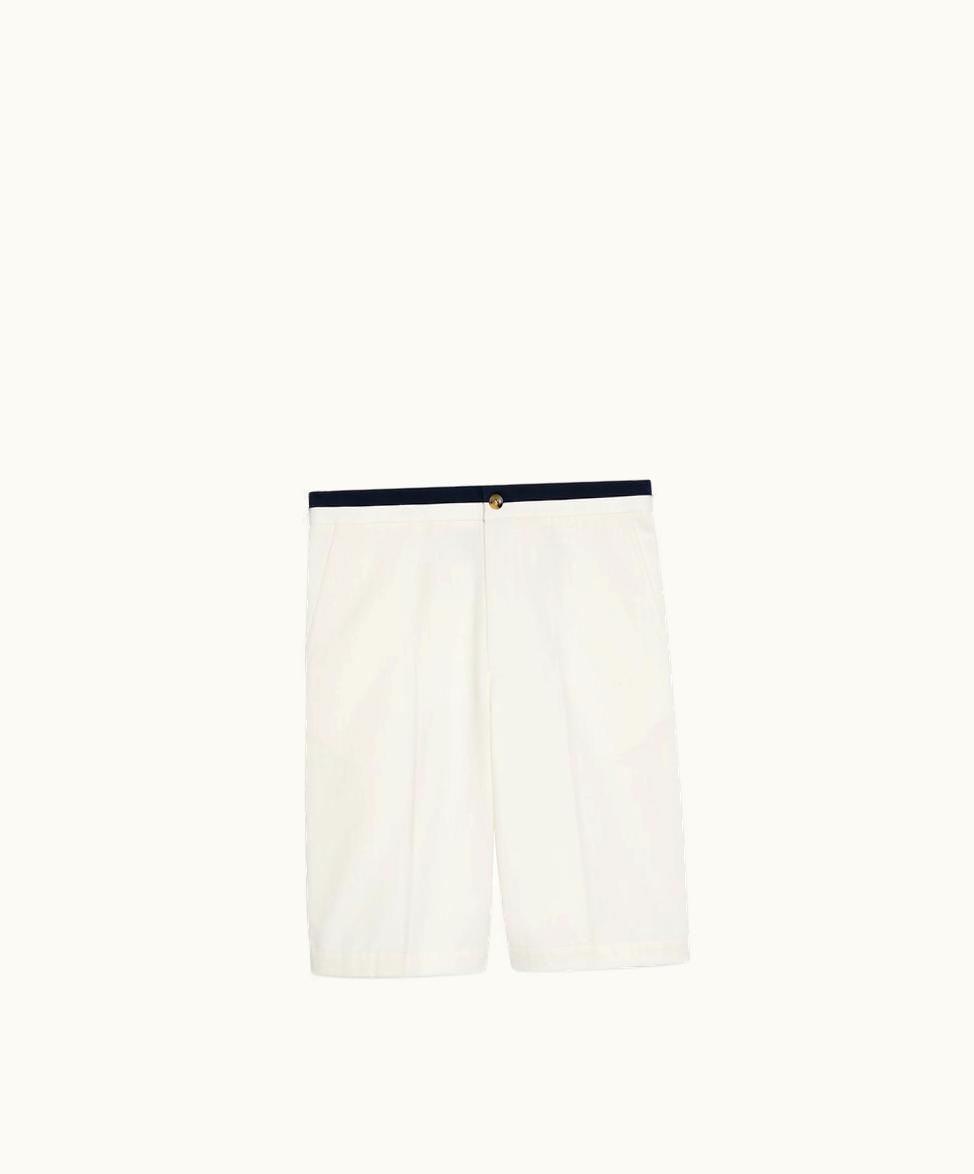 Gucci Gucci Cotton Shorts Wit Double G Emboidery White