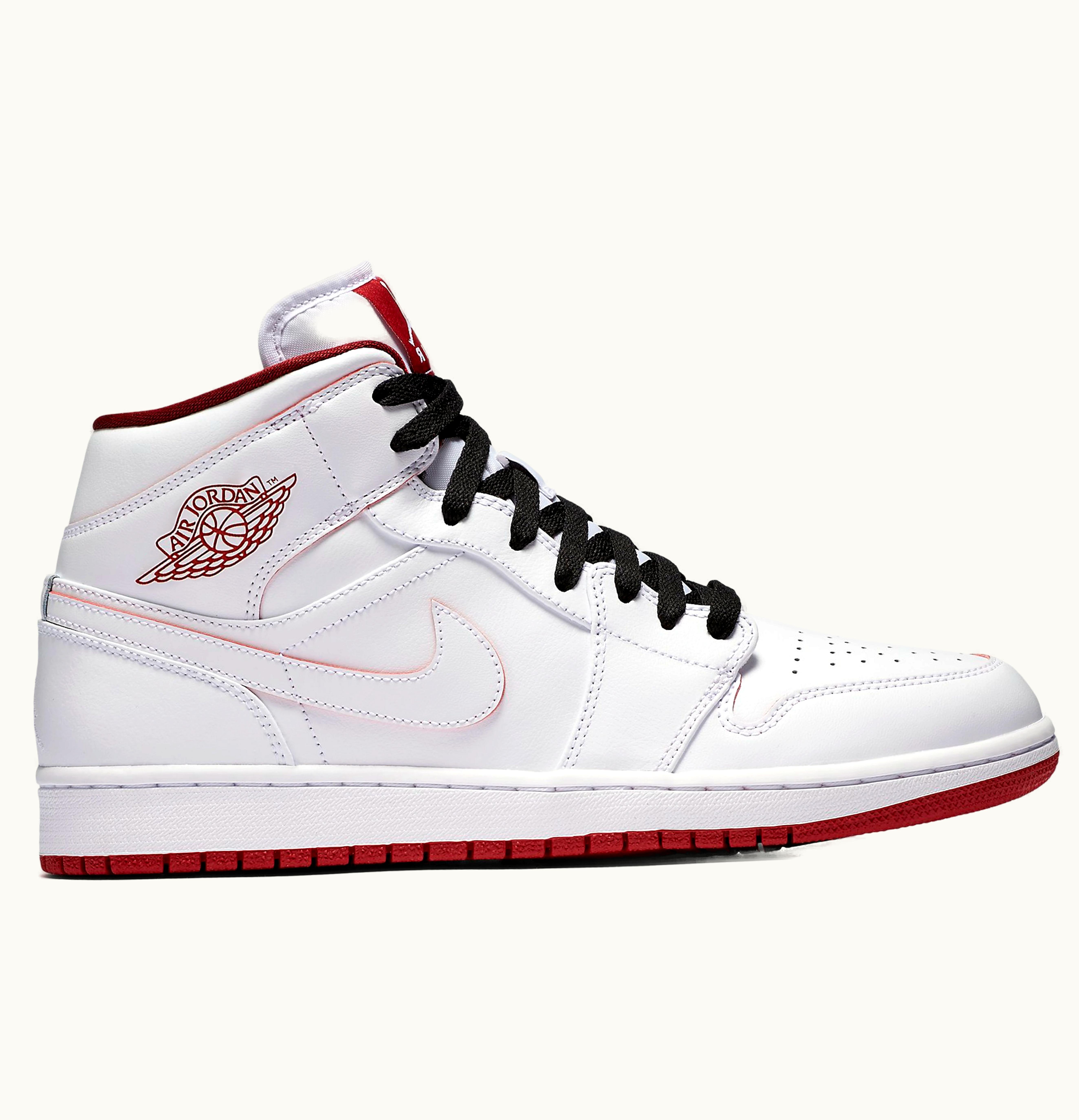 Jordan Air Jordan 1 Retro Mid White Gym Red Black