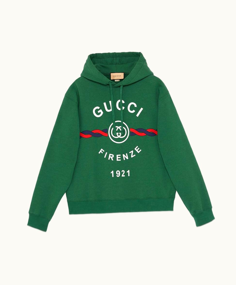 Gucci Gucci Interlocking G Torchon Cotton Sweatshirt Green