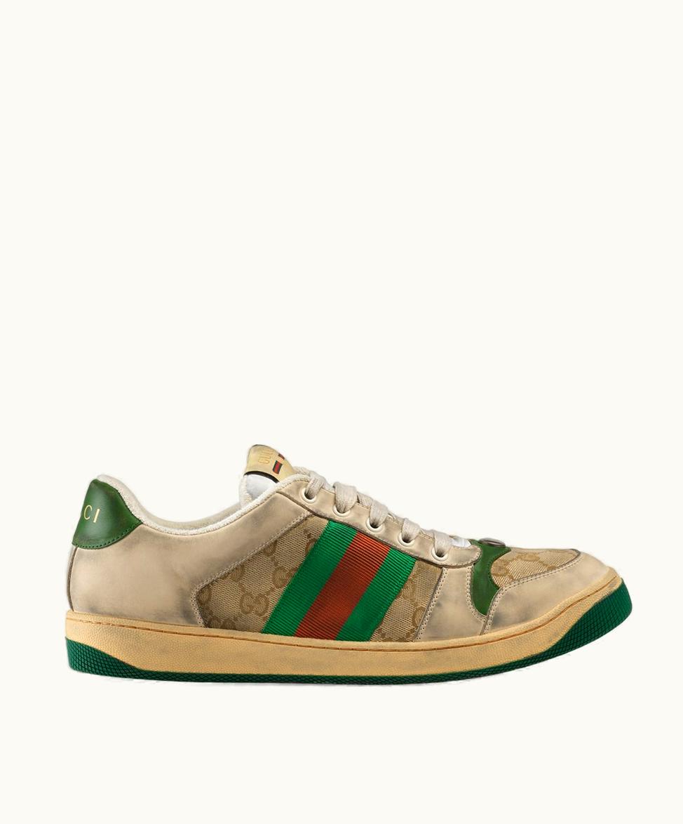 Gucci Gucci Men's Screener GG Trainer GG Canvas / White Leather