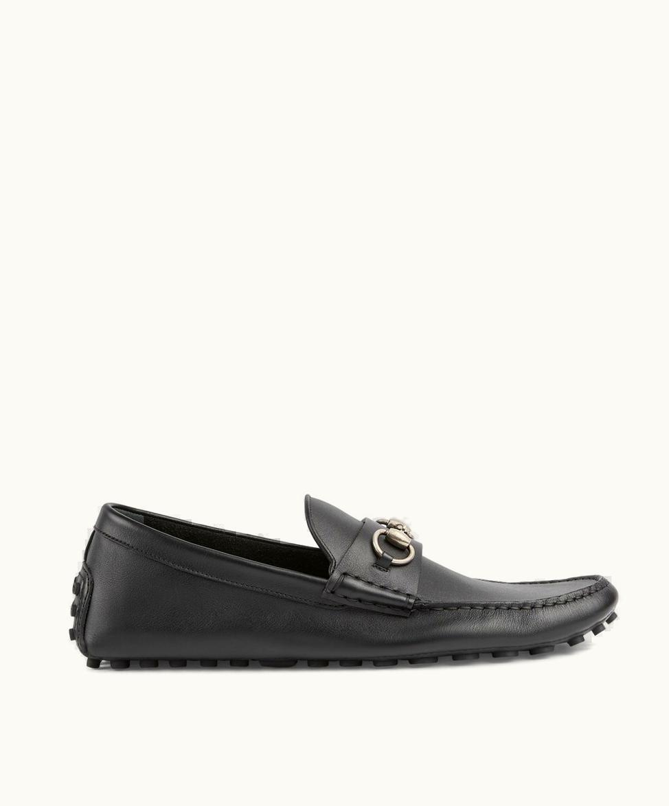 Gucci Gucci Men's Driver With Horsebit Black Leather