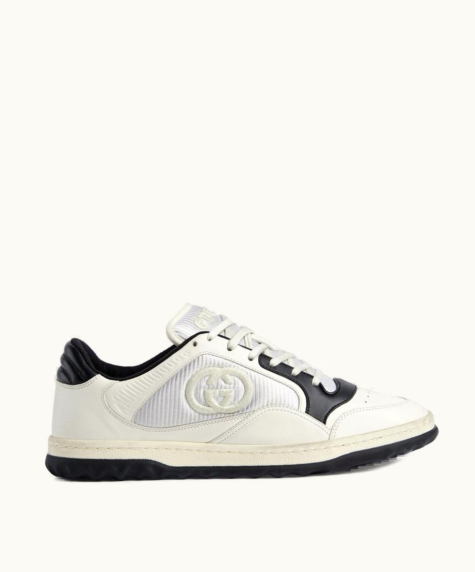 Gucci Gucci Men's Mac80 Trainer Off White And Black Leather
