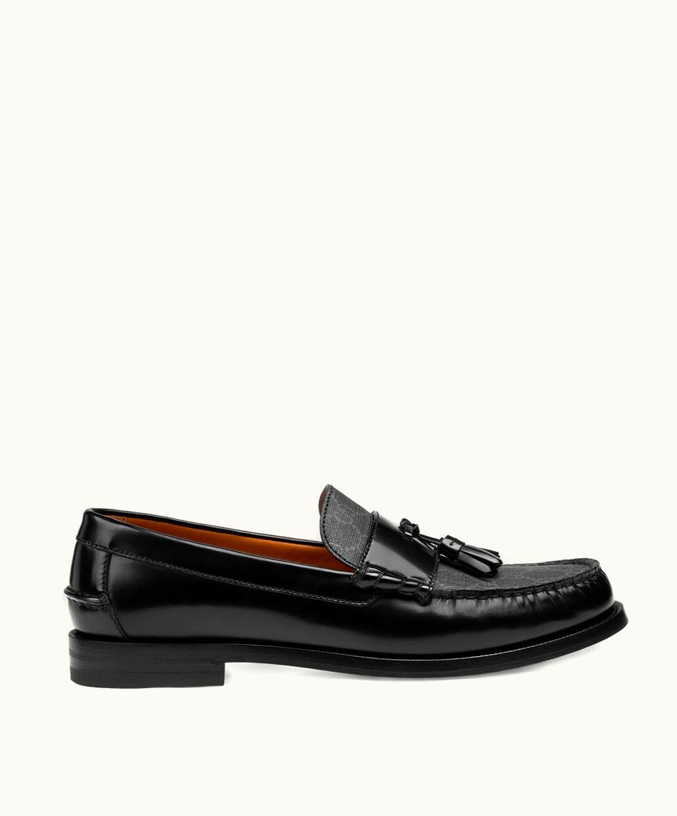 Gucci Gucci Men's GG Loafer With Tassel Black Leather