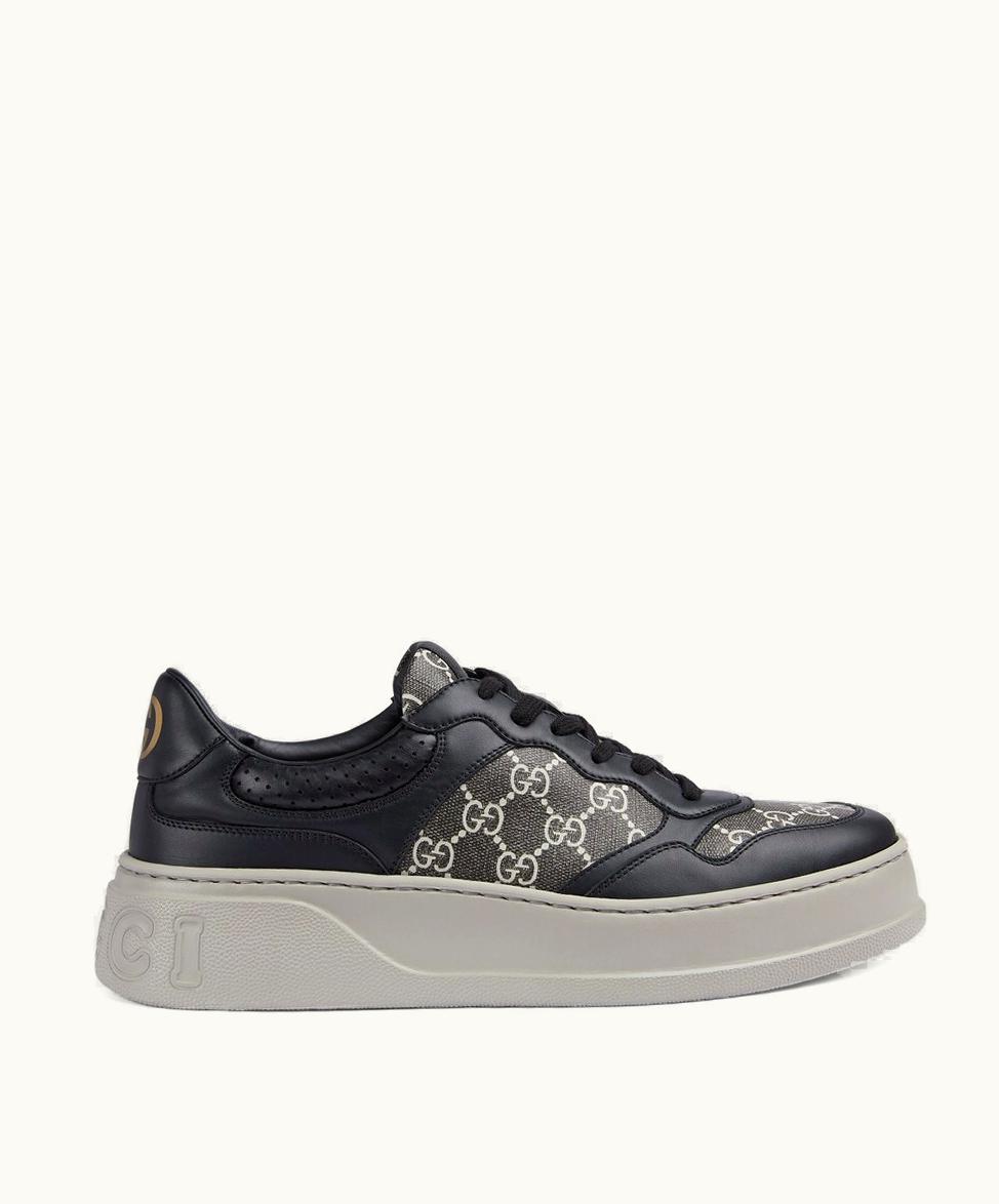 Gucci Gucci Men's GG Trainer Black And Grey GG Supreme