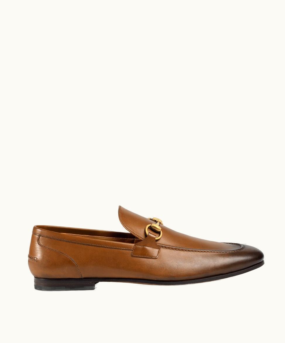 Gucci Gucci Jordaan Leather Loafer Brown Leather
