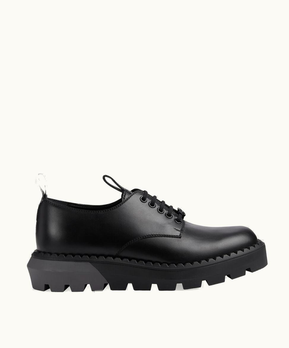 Gucci Gucci Men's Interlocking G lace-up Shoe Black Leather