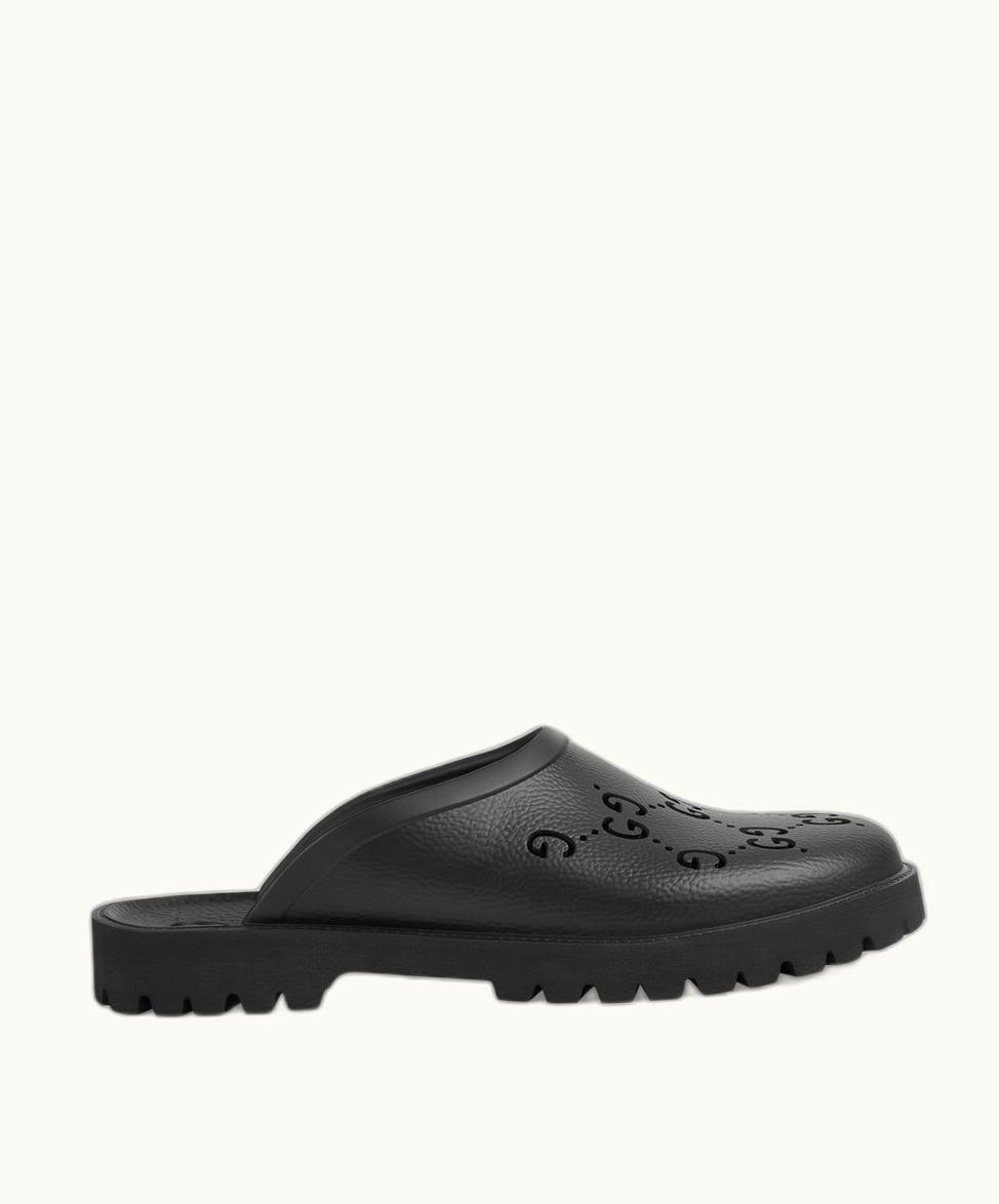 Gucci Gucci Men's Slip On Sandal Black GG Rubber