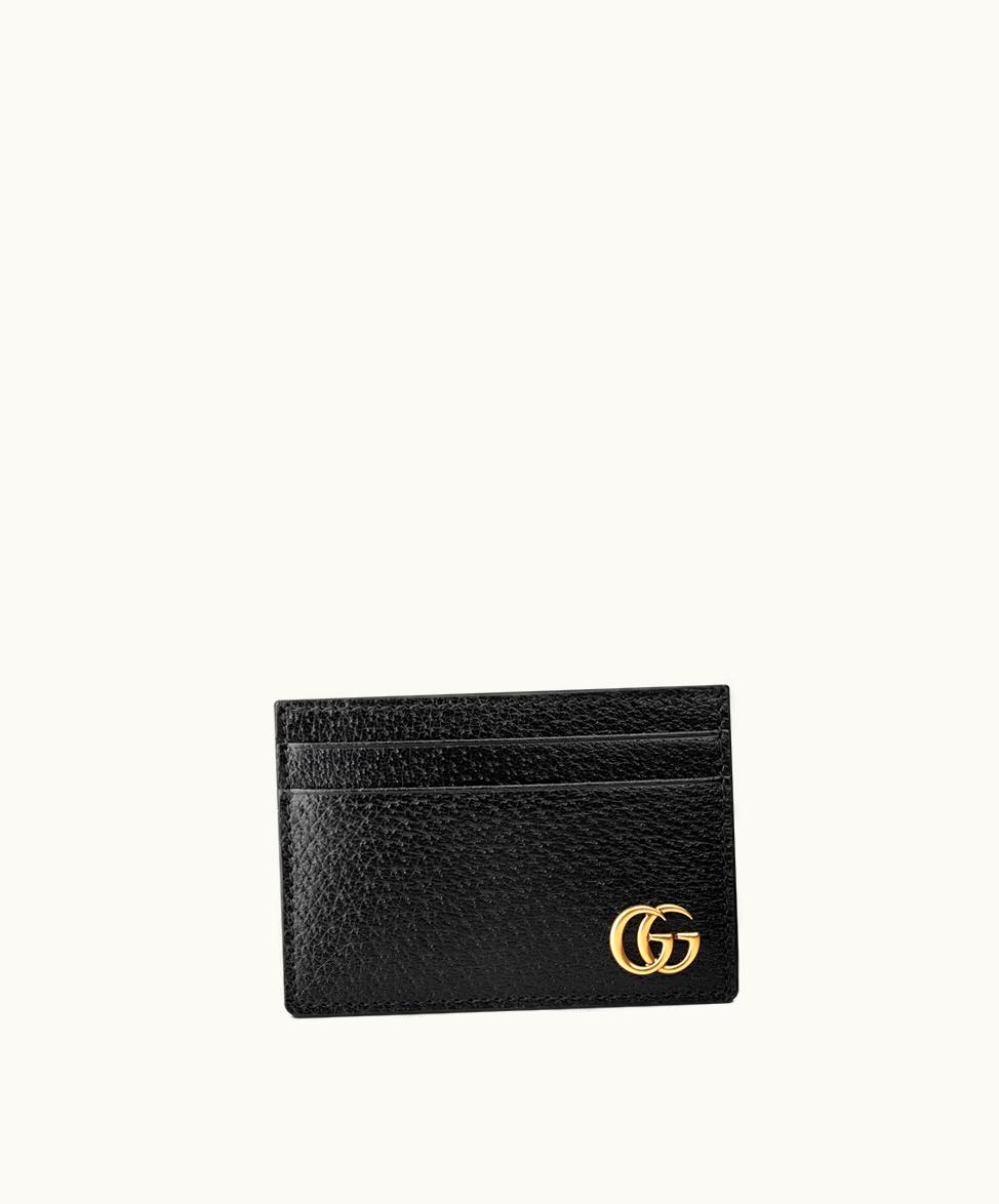 Gucci Gucci GG Marmont Leather Money Clip Black Leather