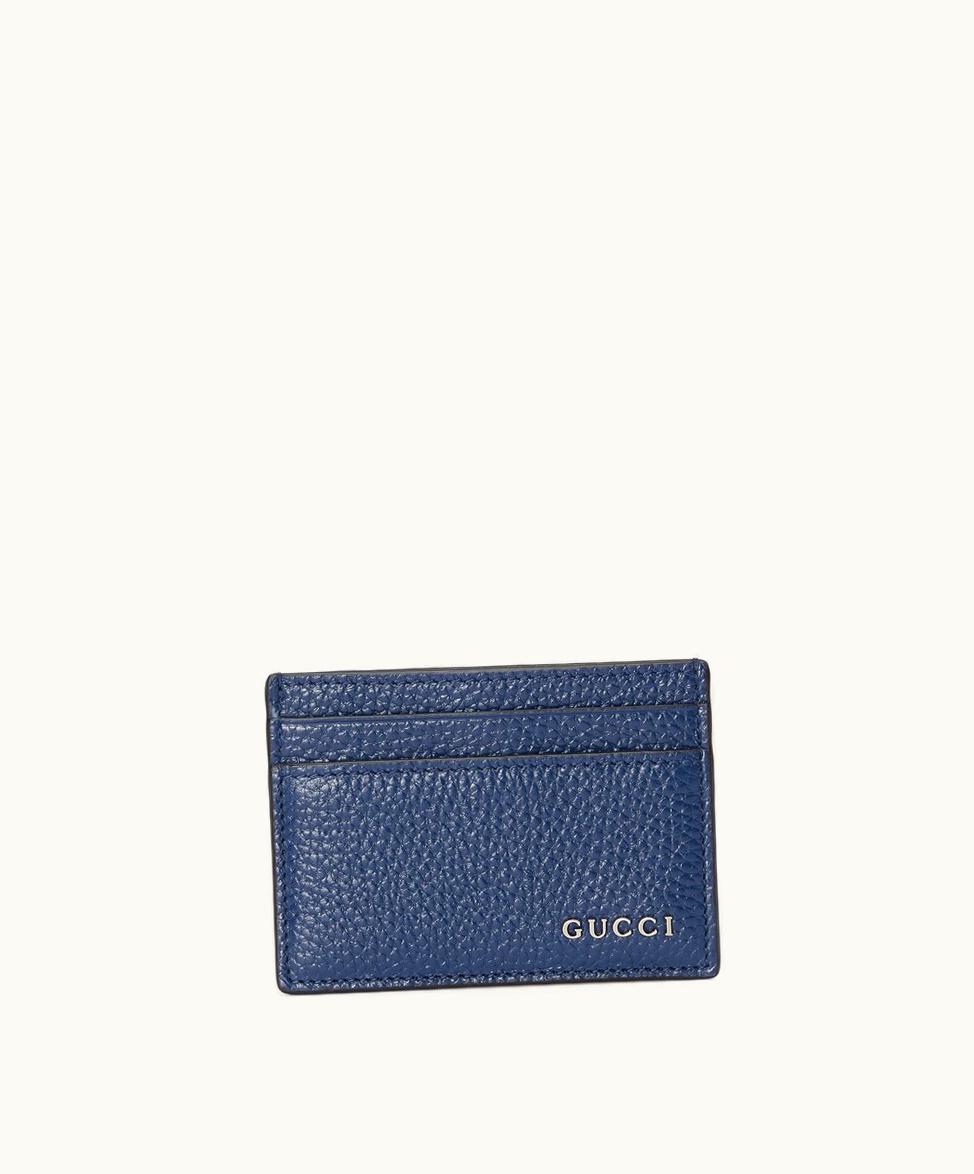 Gucci Case Case With Gucci Logo Blue Leather