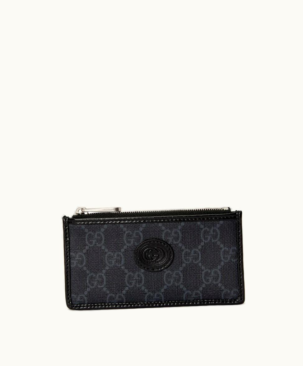 Gucci Gucci Card Case With Interlocking G Black Supreme