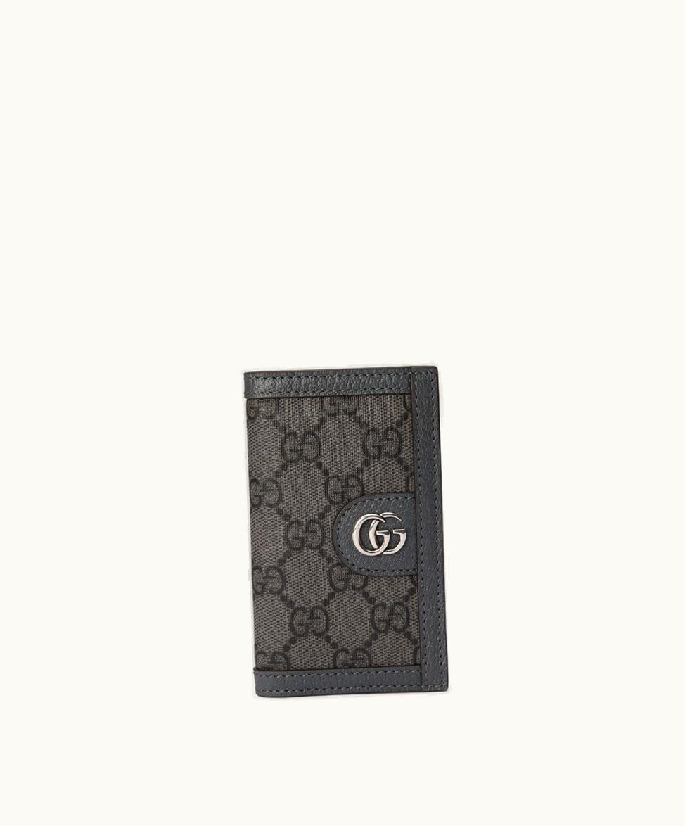 Gucci Gucci Ophidia GG Card Case Grey And Black Supreme