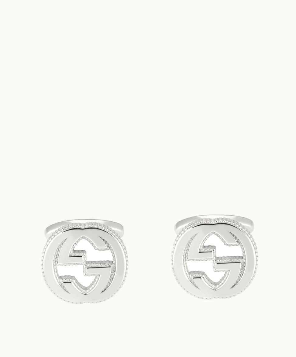 Gucci Gucci Interlocking G Cufflinks In Silver 925 Sterling Silver