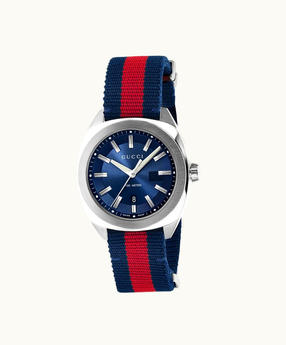 Gucci Gucci GG2570 Watch, 41mm Blue And Red Web