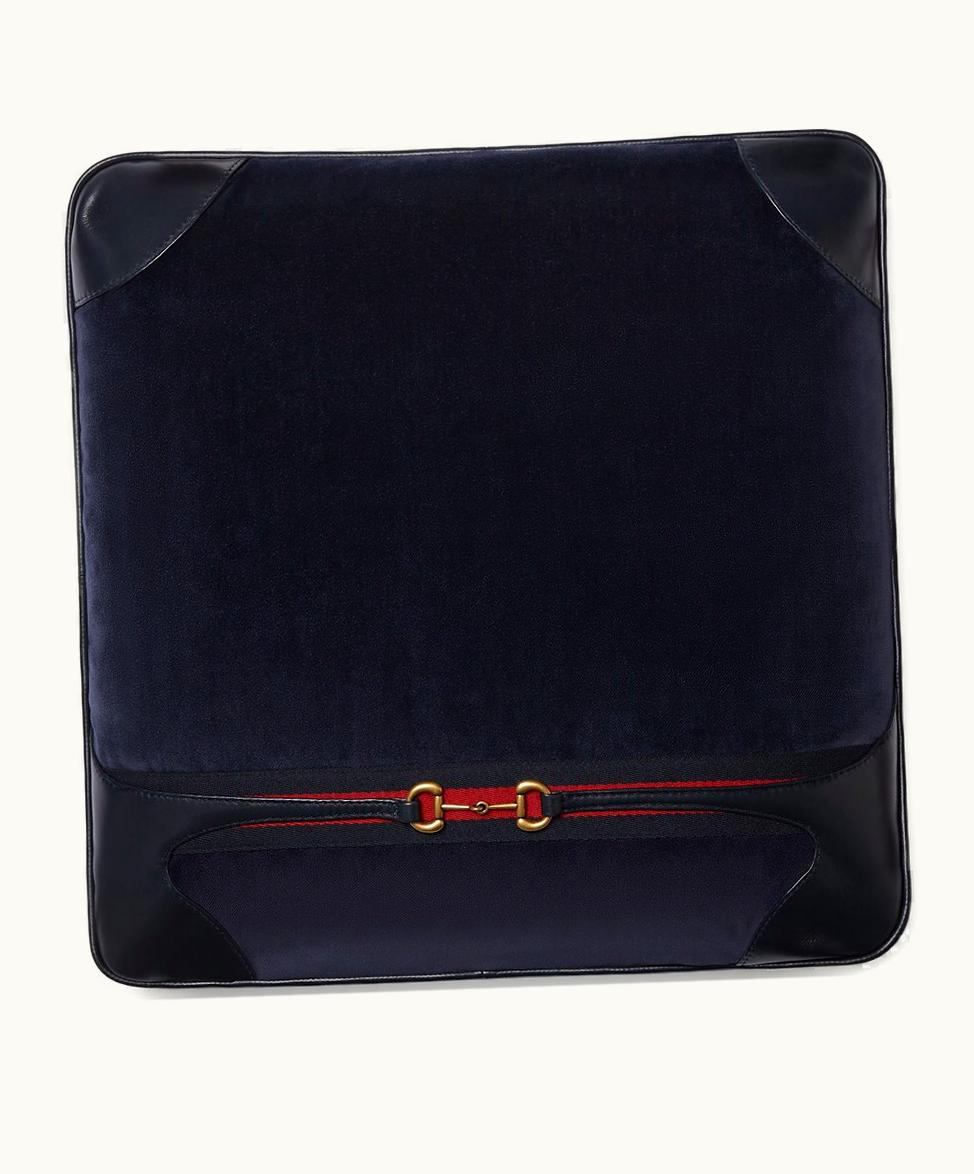 Gucci Gucci Velvet Cushion With Horsebit Dark Blue