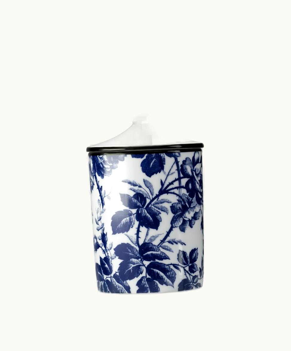 Gucci Gucci Herbarium Print Candle, Freesia Scent Blue And White Porcelain