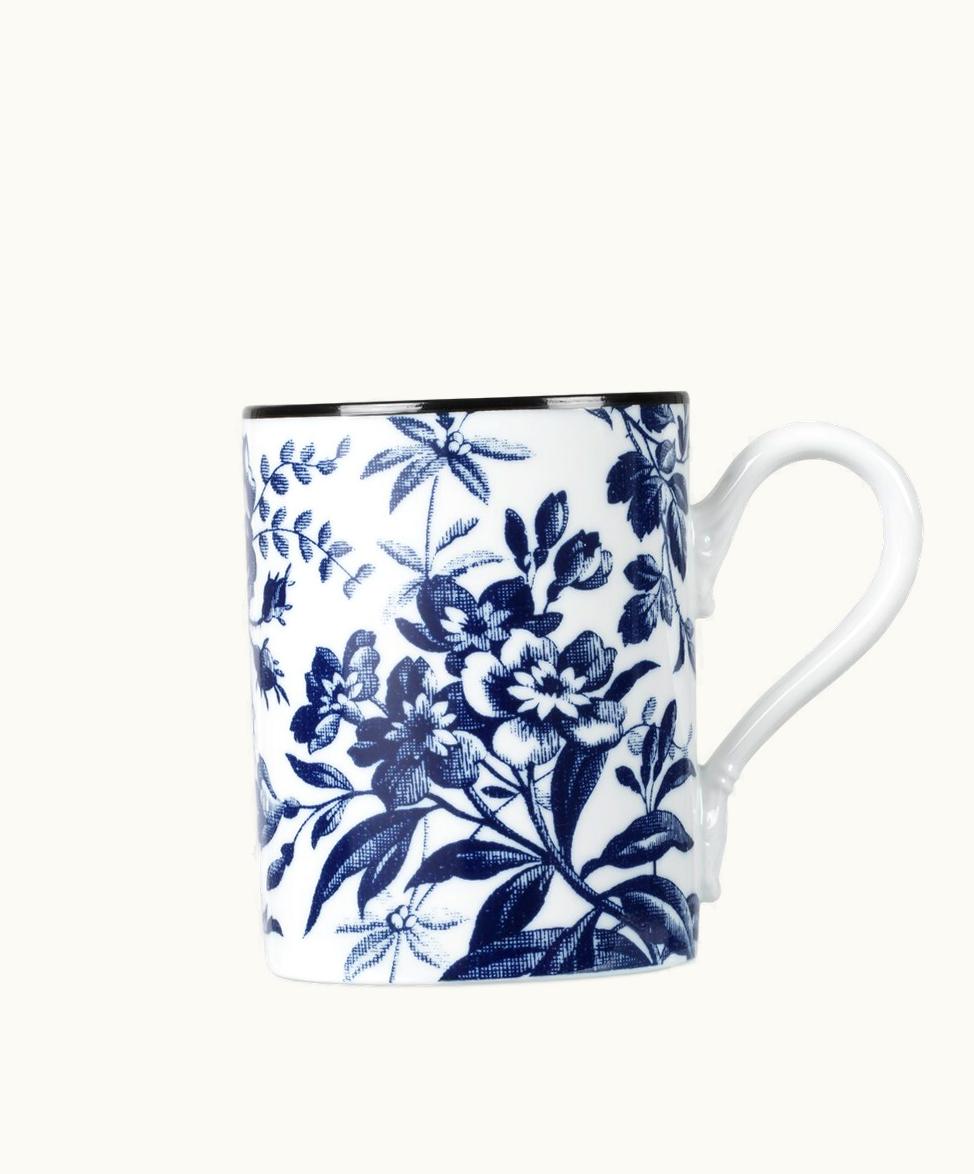 Gucci Gucci Herbarium Mug Blue And White Porcelain