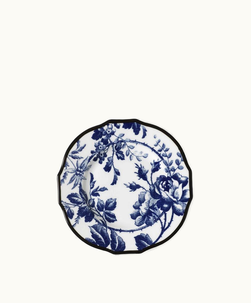 Gucci Gucci Herbarium Accent Plate, Set Of Two Blue And White Porcelain