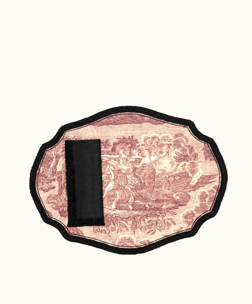 Gucci Gucci Toile De Jouy Place Mat And Napkin Pink