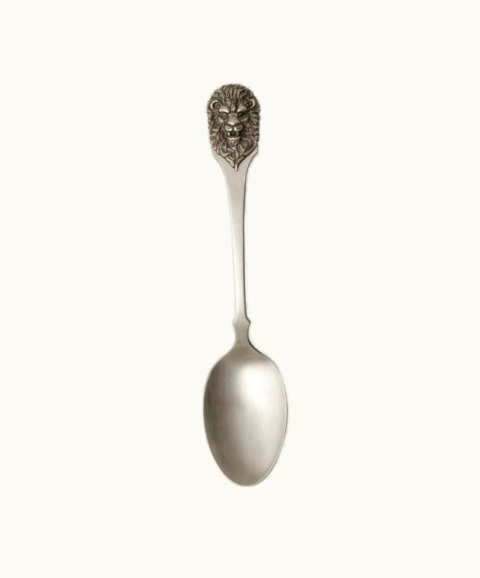 Gucci Gucci Spoon With Lion Head Handle, Set Of Two Silver Alpaca Metal