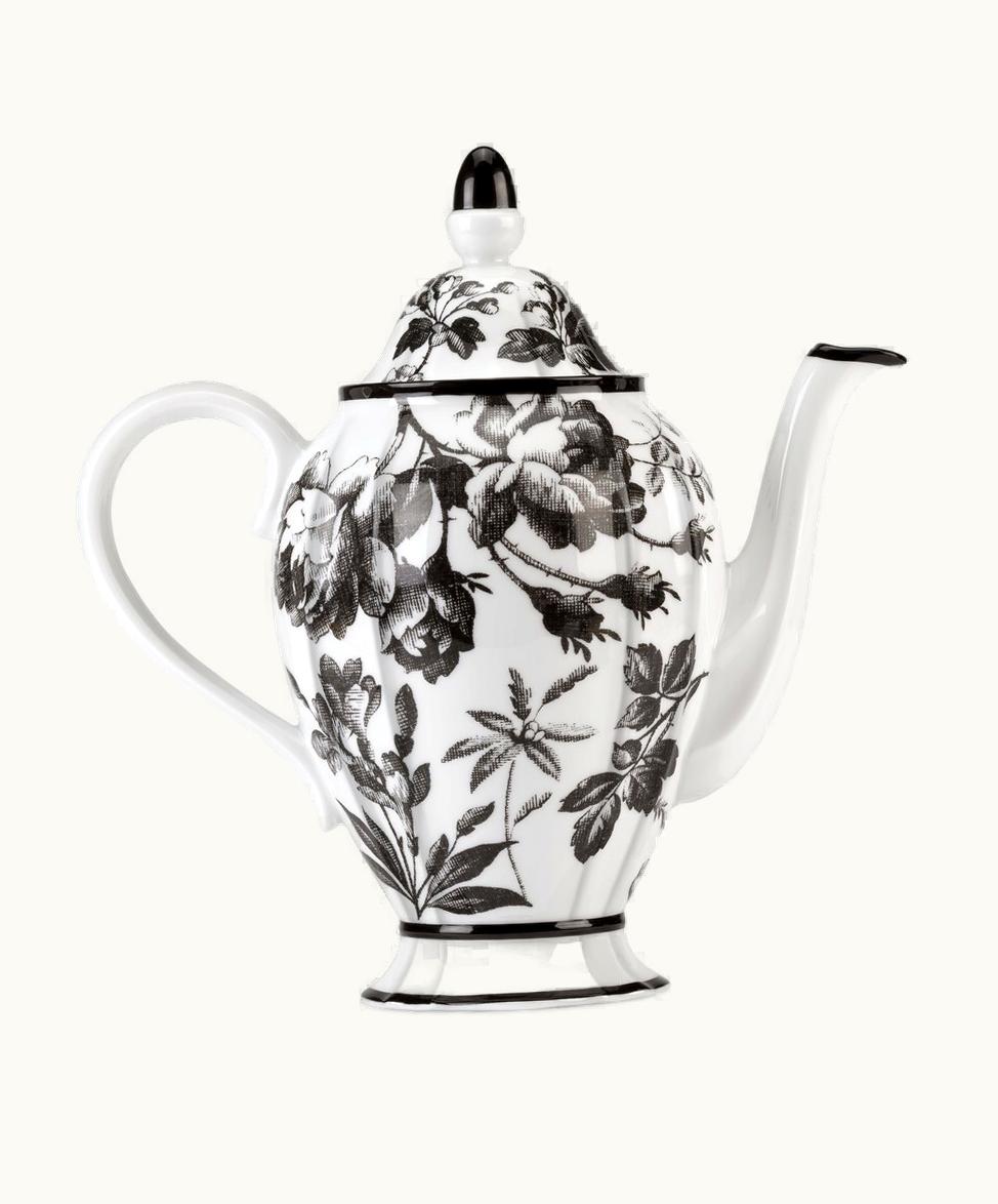 Gucci Gucci Herbarium Coffee Pot Black And White Porcelain