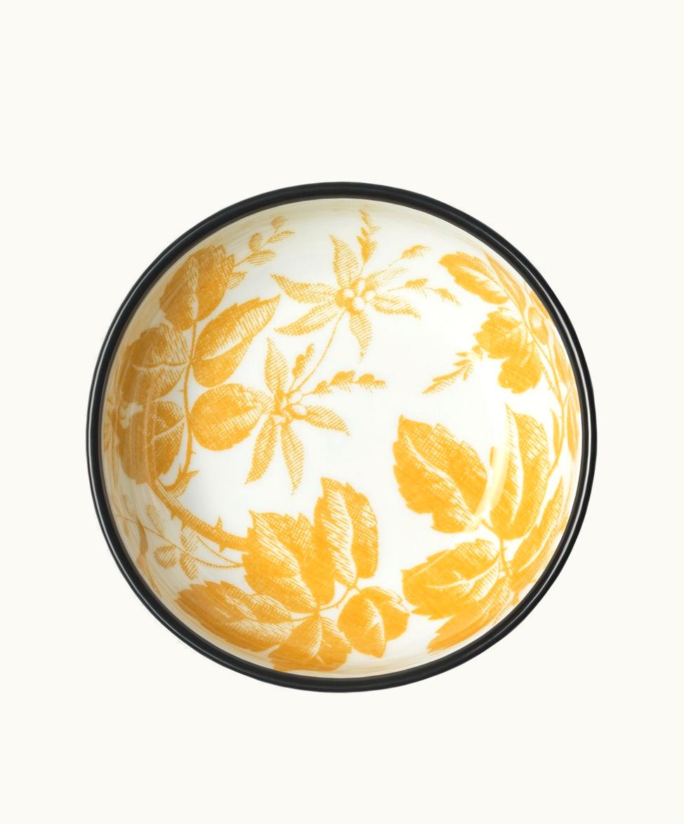 Gucci Gucci Herbarium Cup, Set Of Two Yellow Porcelain